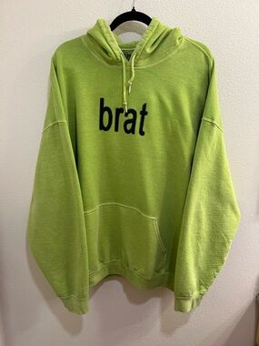 Charli XCX BRAT Urban Outfitters Exclusive Hoodie Sweatshirt S/M Oversized